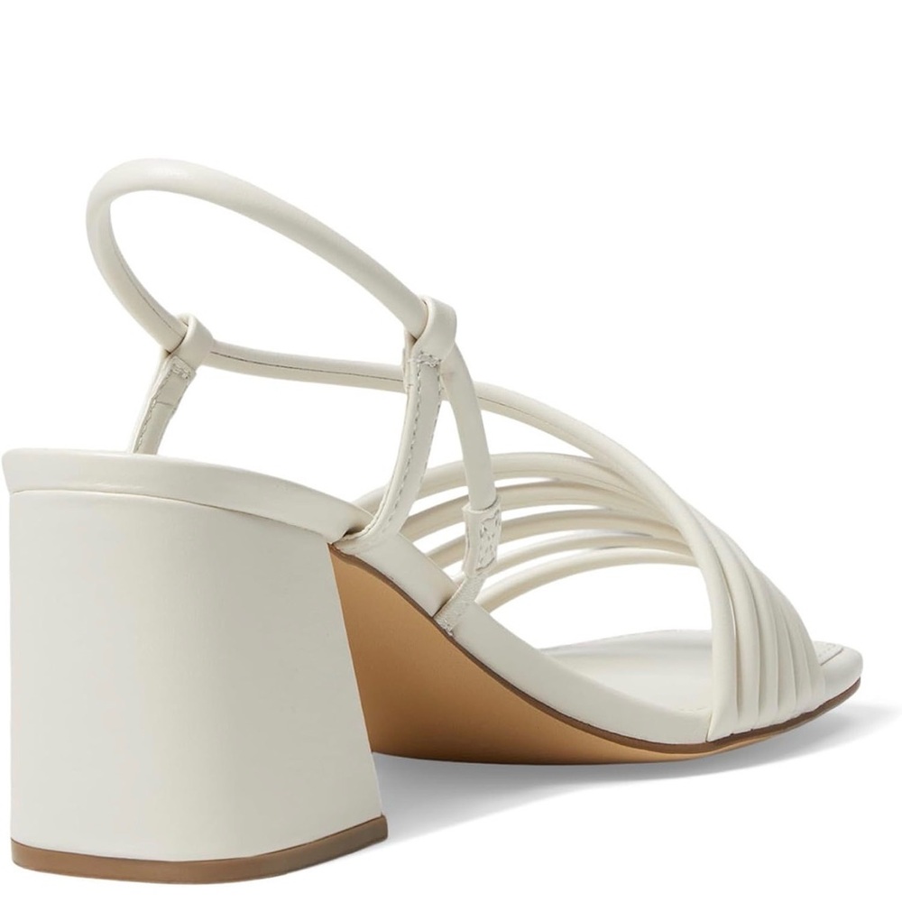 Calvin Klein Cream Strappy Block Heels Ivory Size 6 - Picture 2 of 5